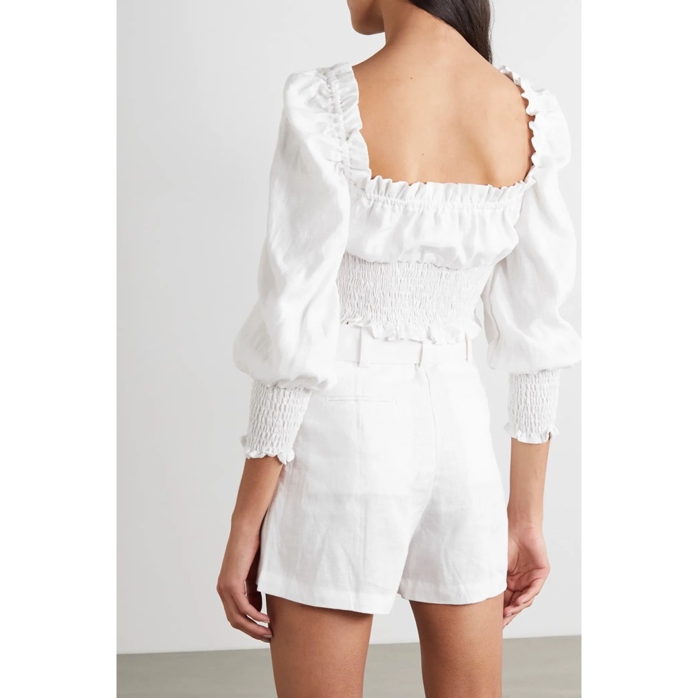 FAITHFULL THE BRAND Bel Rose Top Plain White S - Picture 3 of 9